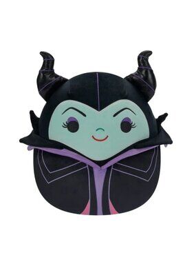 Disney Squishmallows Maleficent 8" Plush Toy - Soft Black & Purple Villain Theme